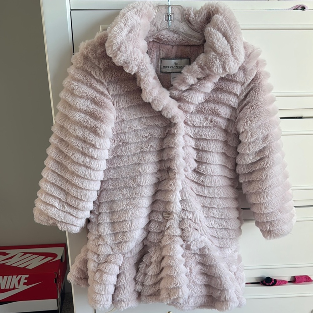 American Widgeon Pink Cape with Plush Collar and Cozy Faux Fur